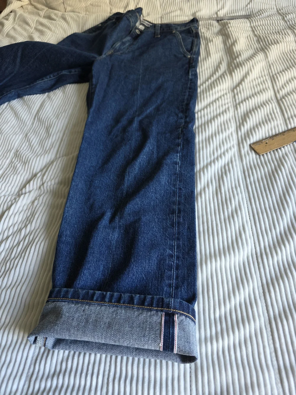 J. Crew × Wallace & Barnes Japanese Selvedge Slant Pocket Relaxed Demin Trouser